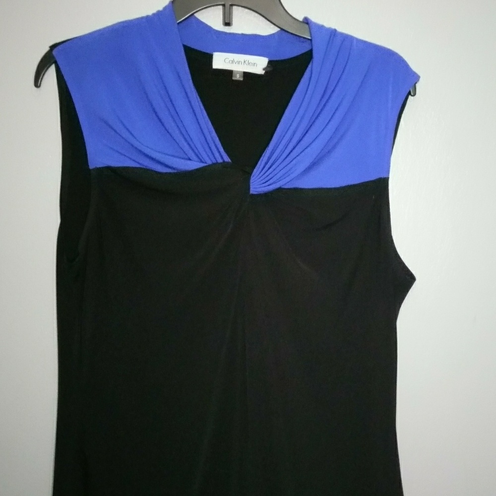 Calvin Klein sleeveless knot blouse